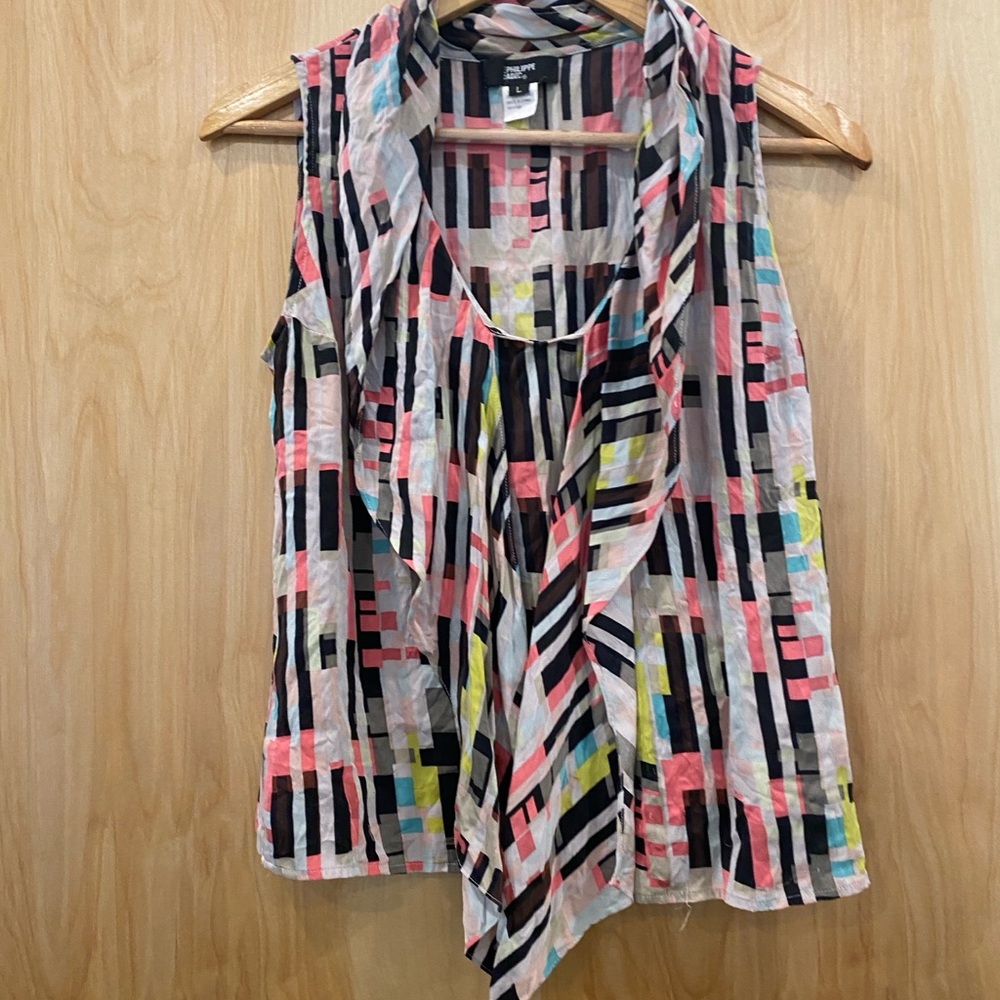 Colorful Geometric Sleeveless Top